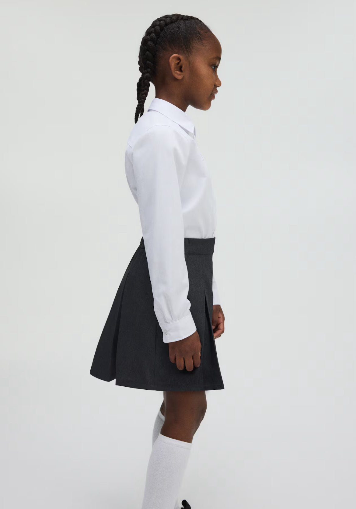 Size US 5T (4-5Y)Easy Iron On H&M White Long Sleeve Button-Up Shirt