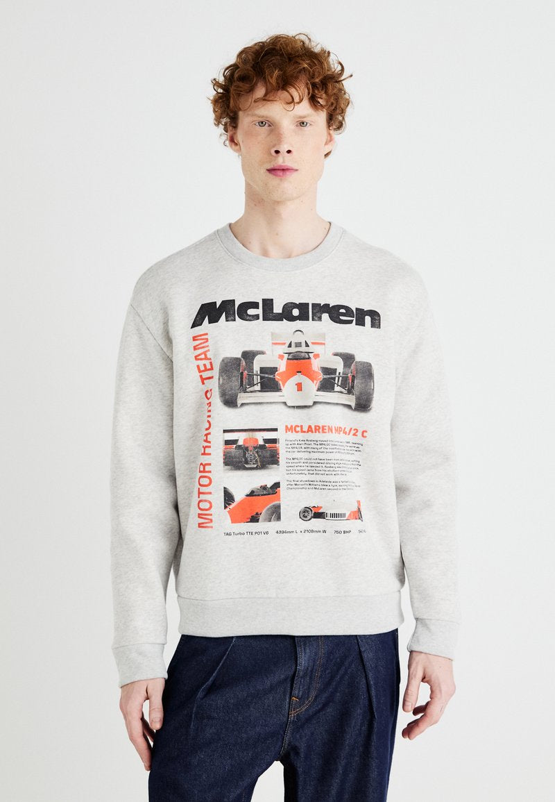 Sz M men Hollister Co.MCLAREN CREW - Sweatshirt - grey Gray Graphic Men's Sweater