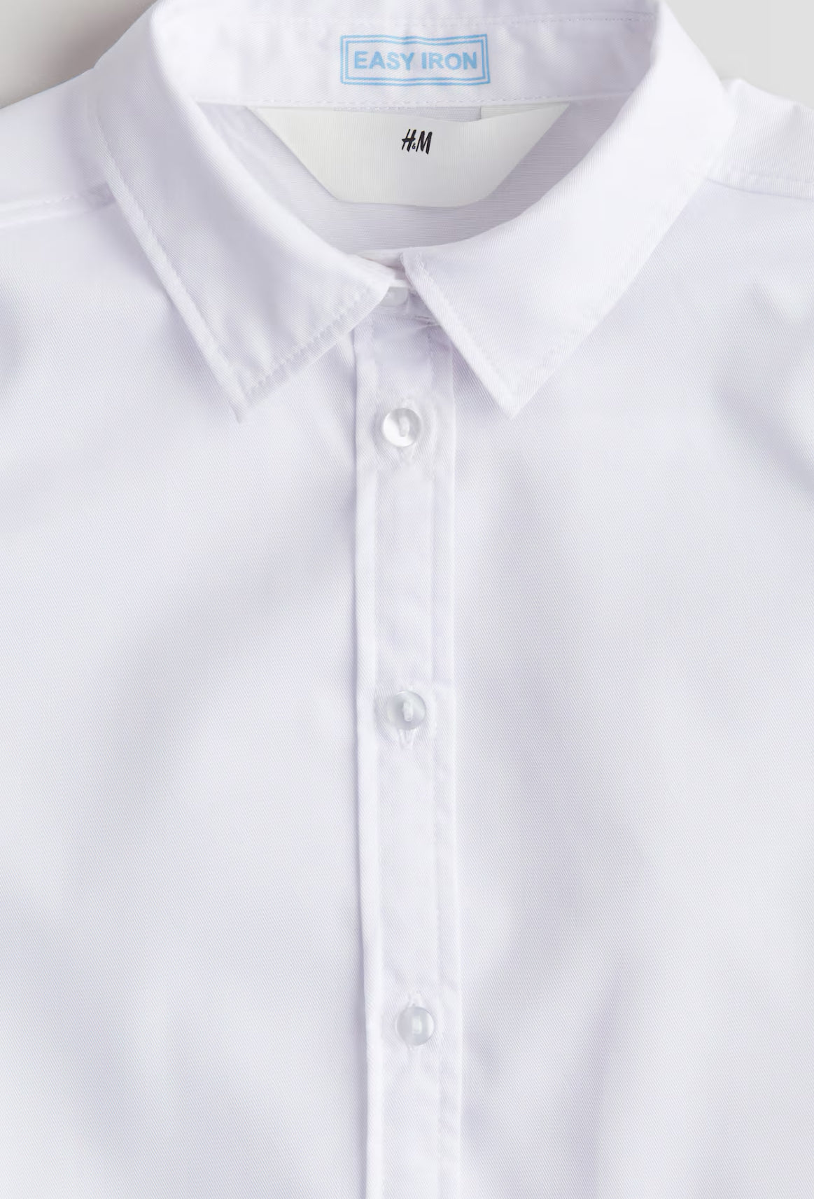 Size US 5T (4-5Y)Easy Iron On H&M White Long Sleeve Button-Up Shirt