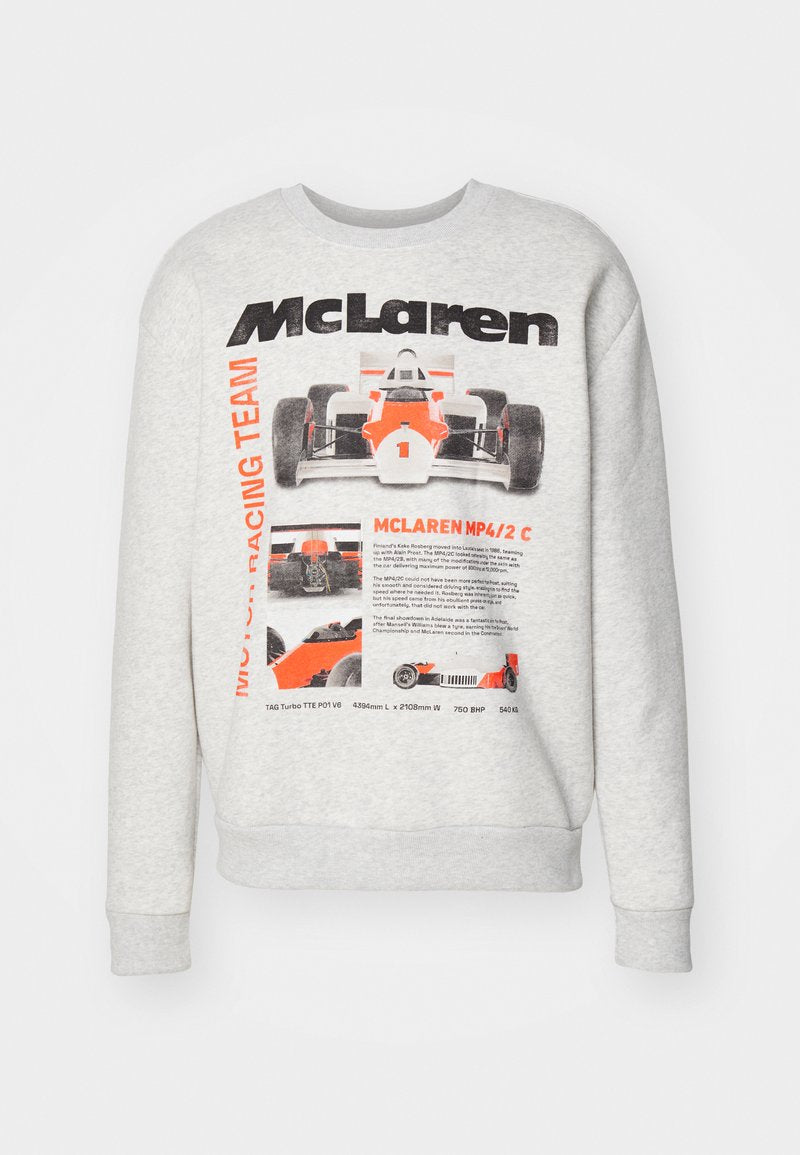 Sz M men Hollister Co.MCLAREN CREW - Sweatshirt - grey Gray Graphic Men's Sweater