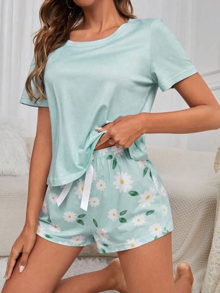 Sz XL(12) SHEIN Women's 2 piece pj shorts set