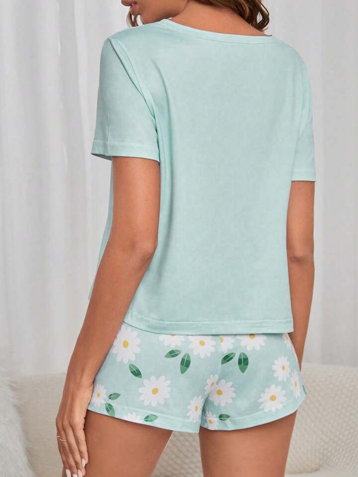 Sz XL(12) SHEIN Women's 2 piece pj shorts set