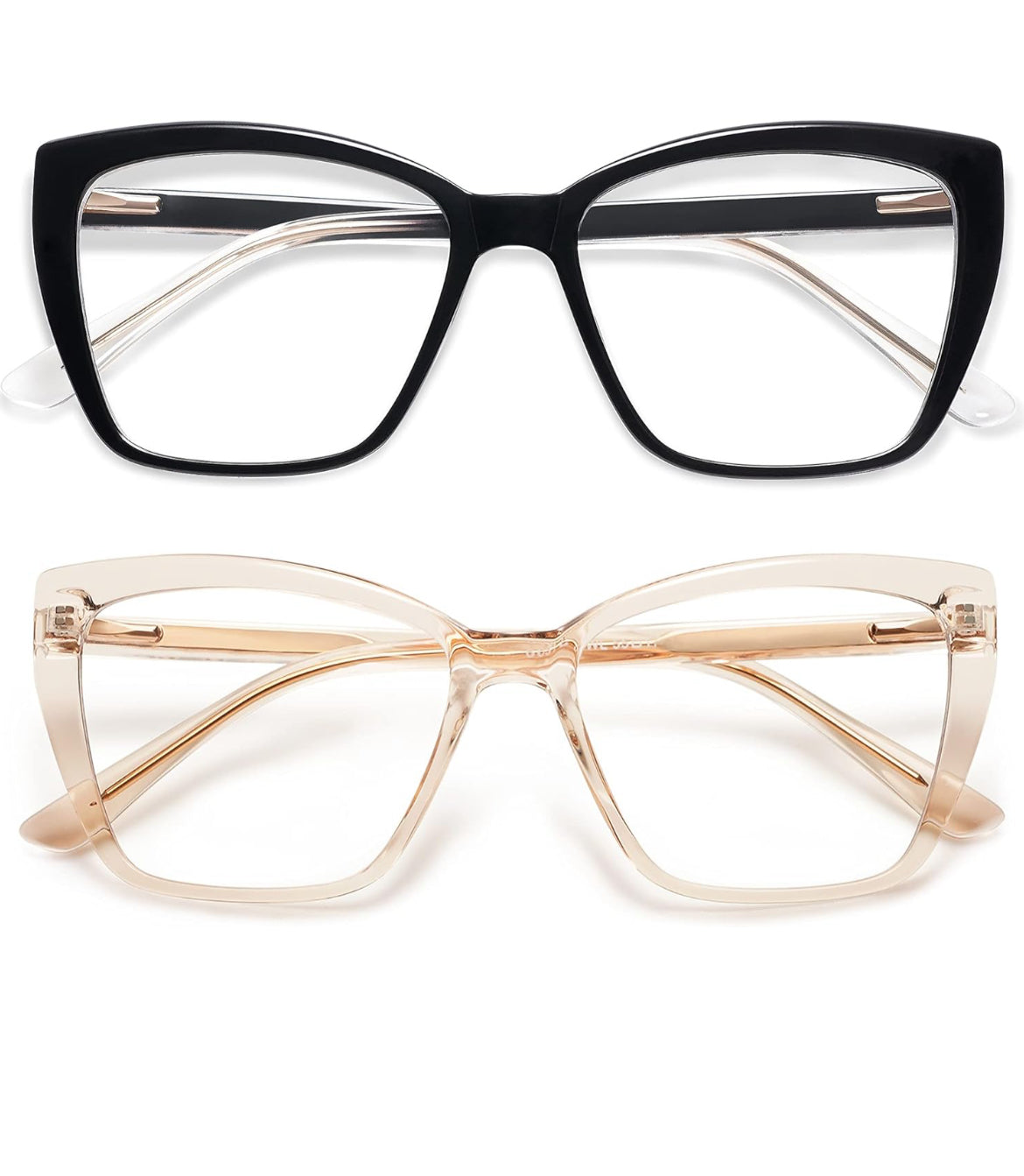 AMOMOMA Stylish TR90 Oversized Blue Light Reading Glasses for Women set