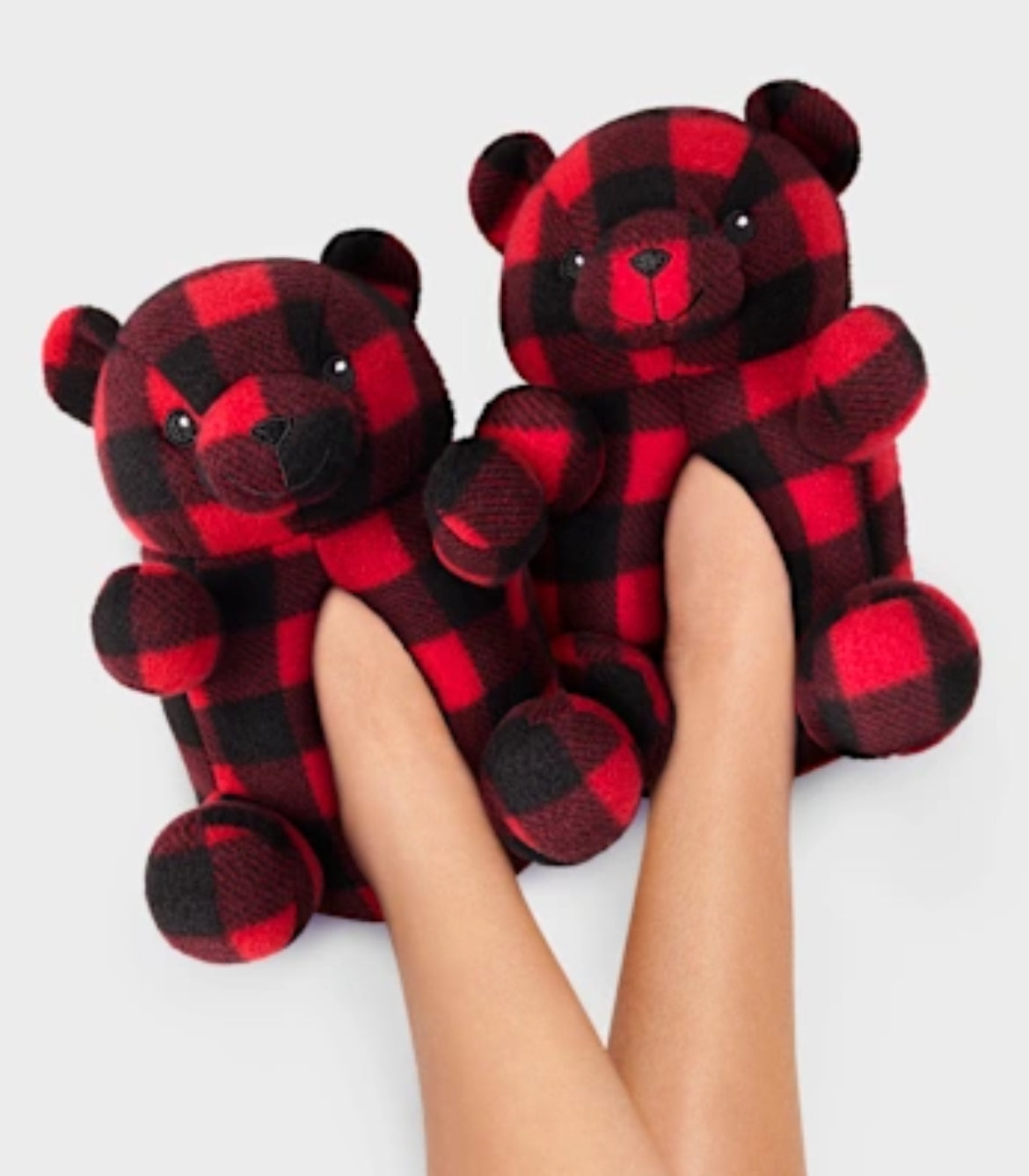 children’s place Plaid Bear Slippers