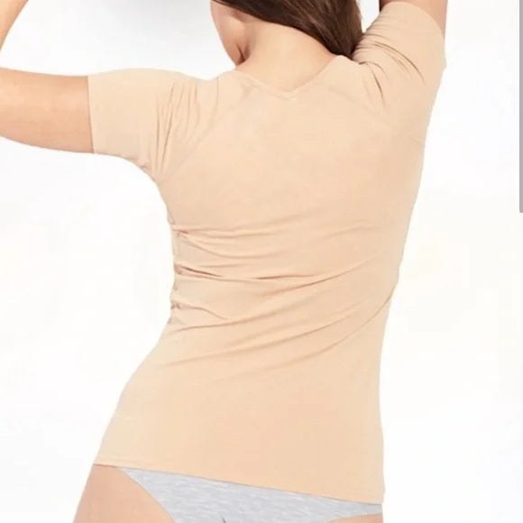 Knix by knitwear shirt/undershirt V neck absorbent underarm tan