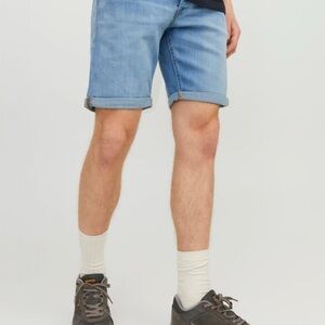 Sz M jack & Jones Light Blue Denim Shorts