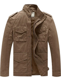 Sz M Wenven Men's Lightweight
Military Style Jacket Twill
Cotton Coat