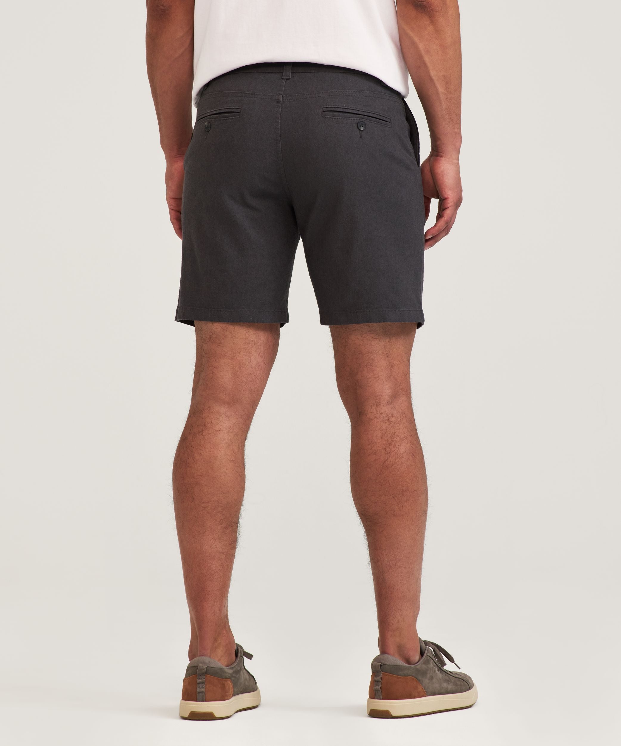 Sz 32 chino Denver Hayes Men's 8 Inch inseam Linen Stretch Short Men's black Shorts