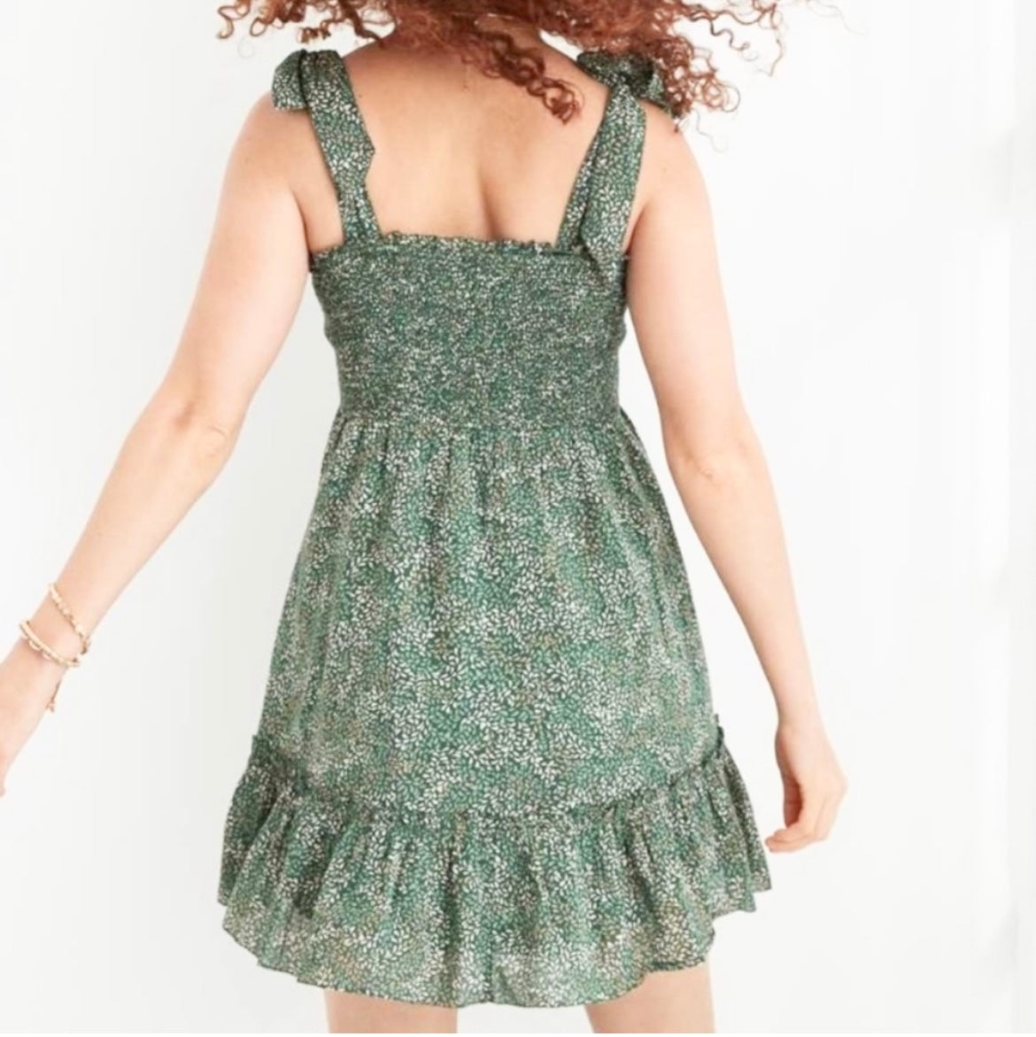 Sz L women Arie dress green  Floral Print