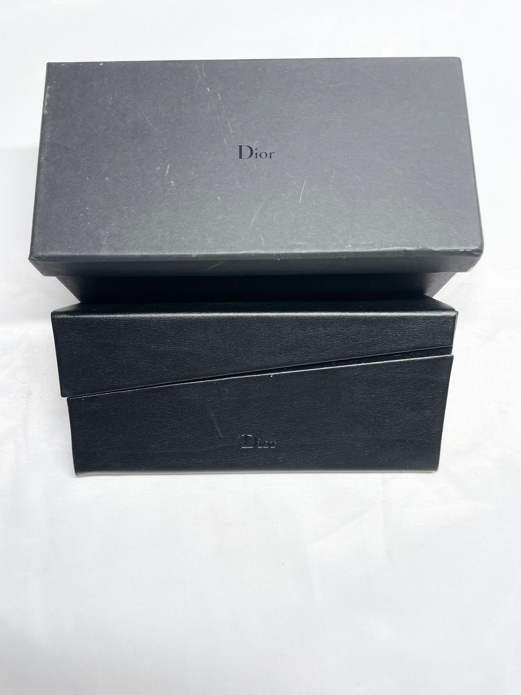 Dior Black Luxury leather sunglasses case foldable, cleaning cloth ,box ,card