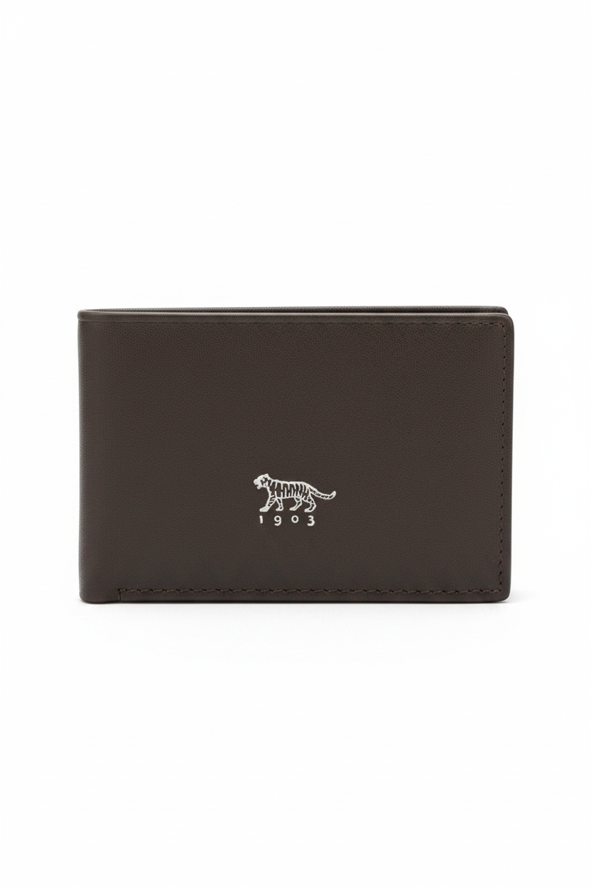 Tiger of Sweden wallet unisex bill fold zipper multiple slots dark brown
