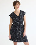 Sz XS Short-Sleeve V-Neck Dress reitmans Elegant Black Floral Women's Dress