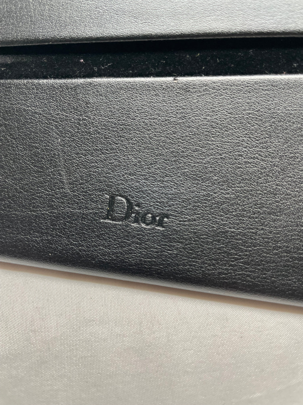 Dior Black Luxury leather sunglasses case foldable, cleaning cloth ,box ,card