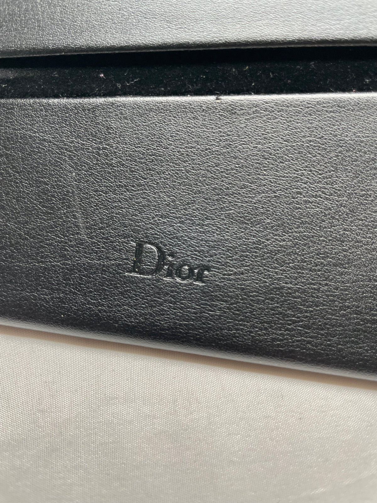 Dior Black Luxury leather sunglasses case foldable, cleaning cloth ,box ,card