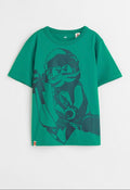 Sz 8/10 yrs  boys H&M Green Kids Graphic T-Shirt