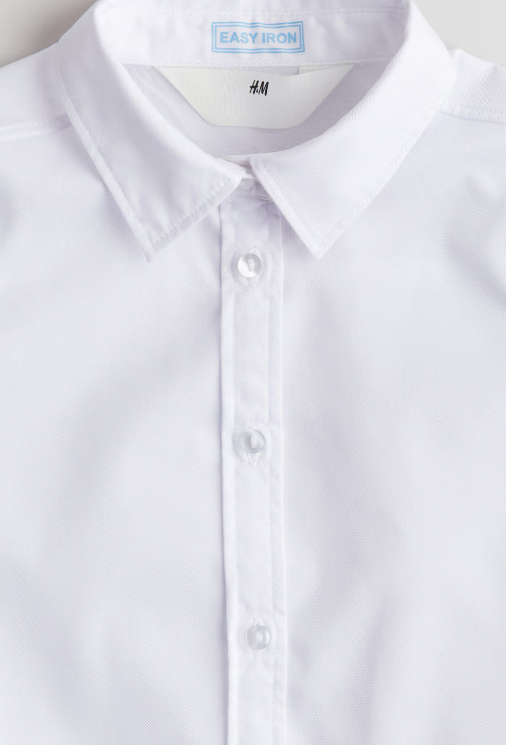 Size US 5T (4-5Y)Easy Iron On H&M White Long Sleeve Button-Up Shirt