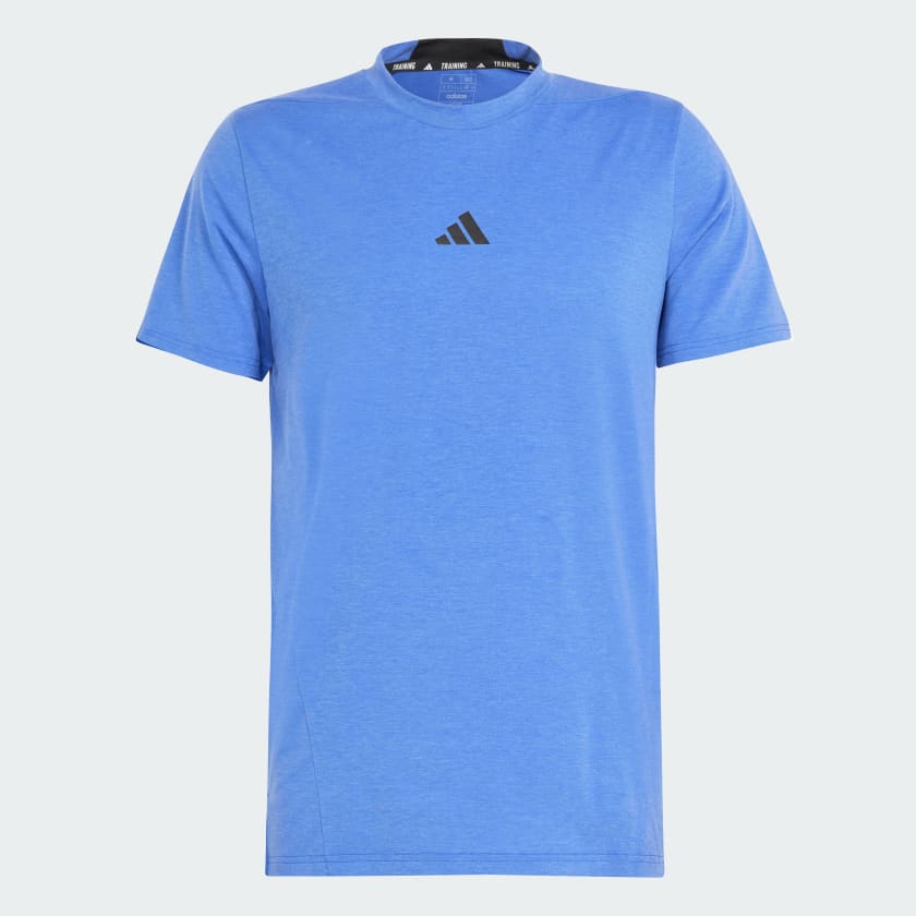 Sz M Adidas Men's Blue Performance Shirt DESIGNED FOR TRAINING TRAINING T-SHIRT Slim fit.