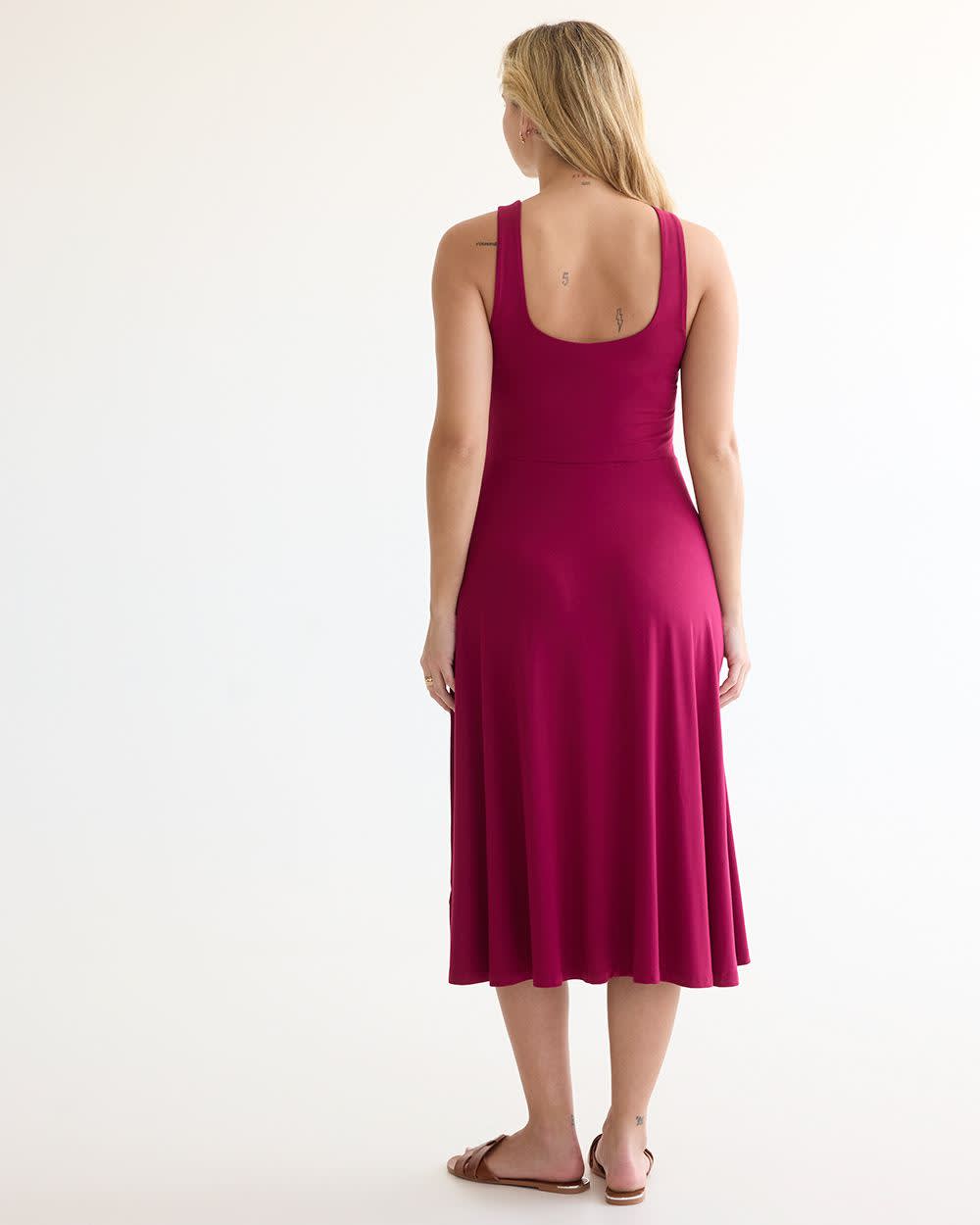Sz S Reitman’s Sleeveless Midi Dress with Square Neckline