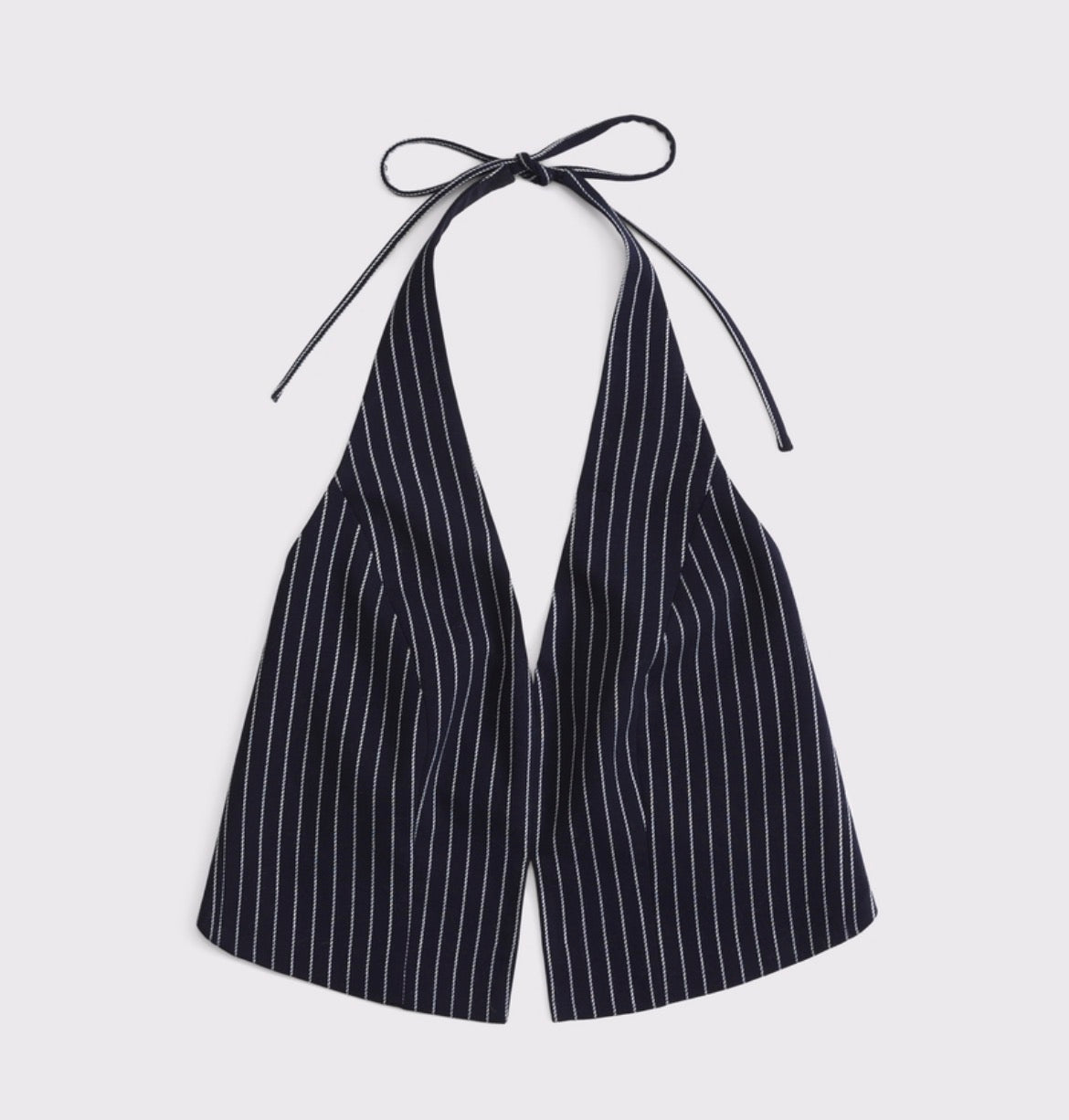 Women's Abercrombie & Fitch Navy Pinstripe Halter Top vest