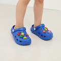 Cubufly Kids Blue Clogs with assortment of charms (10)