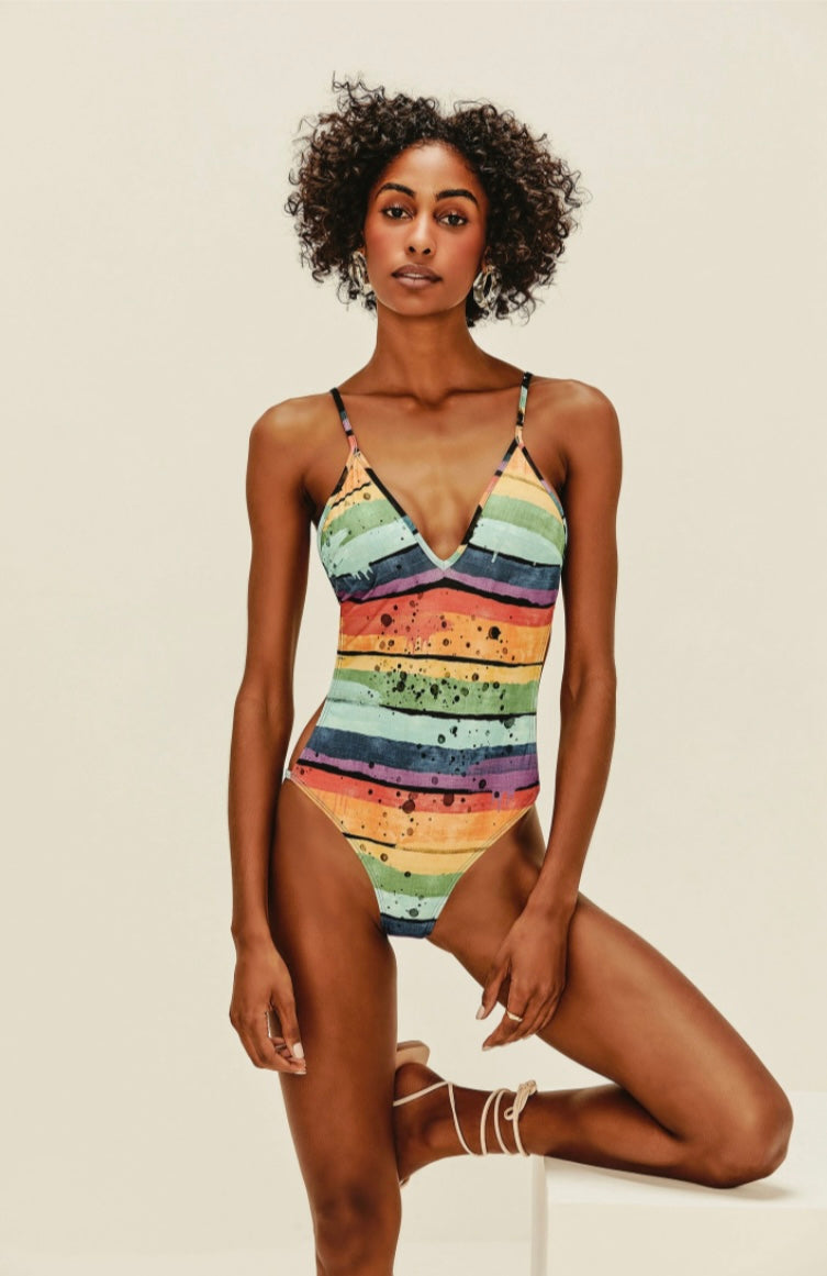 Rainbow One piece swimsuit