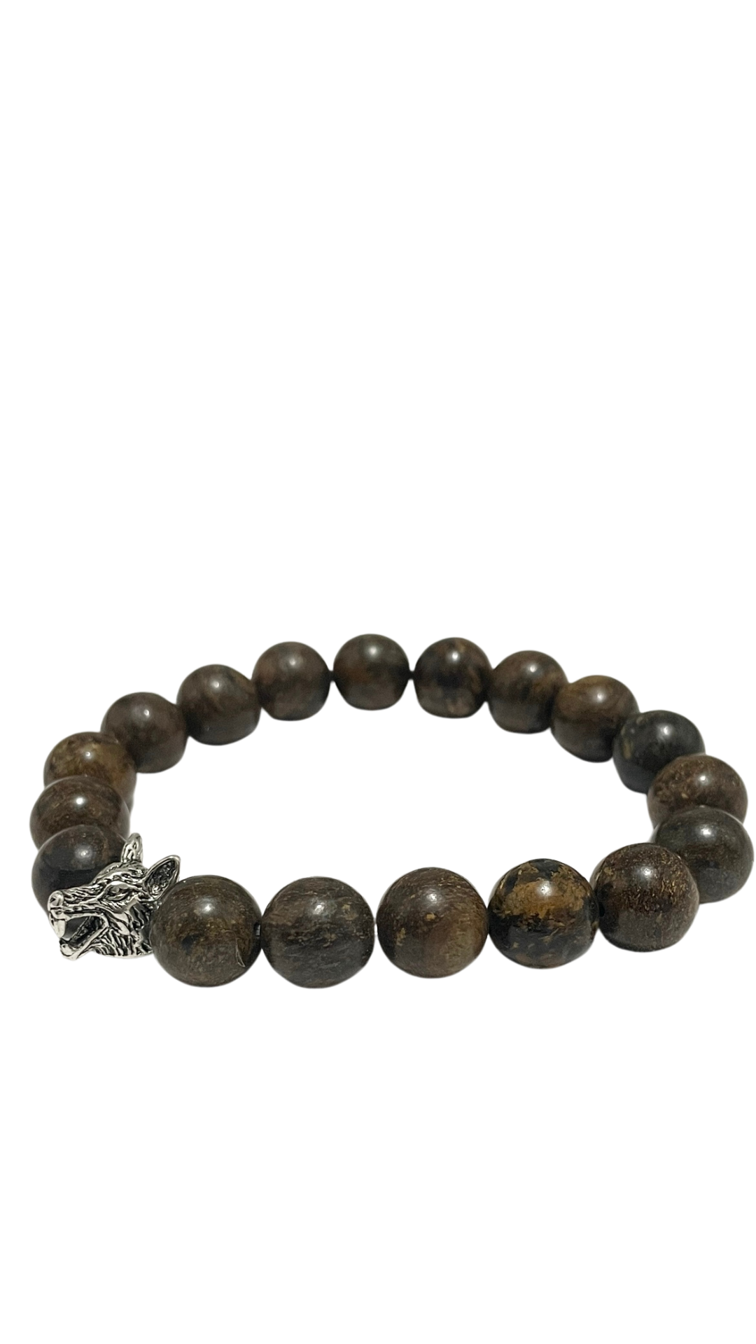 Handmade 12mm Bronzite bracelet