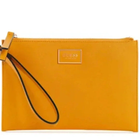 Guess wristlet with logo on the front