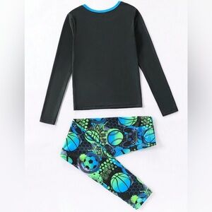 Boys Kids Glow-in-the-Dark Pajamas - Black and Blue SHEIN