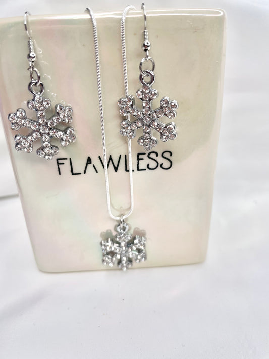 Snowflake earring set