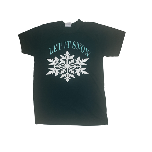 Black t-shirt "Let it snow"